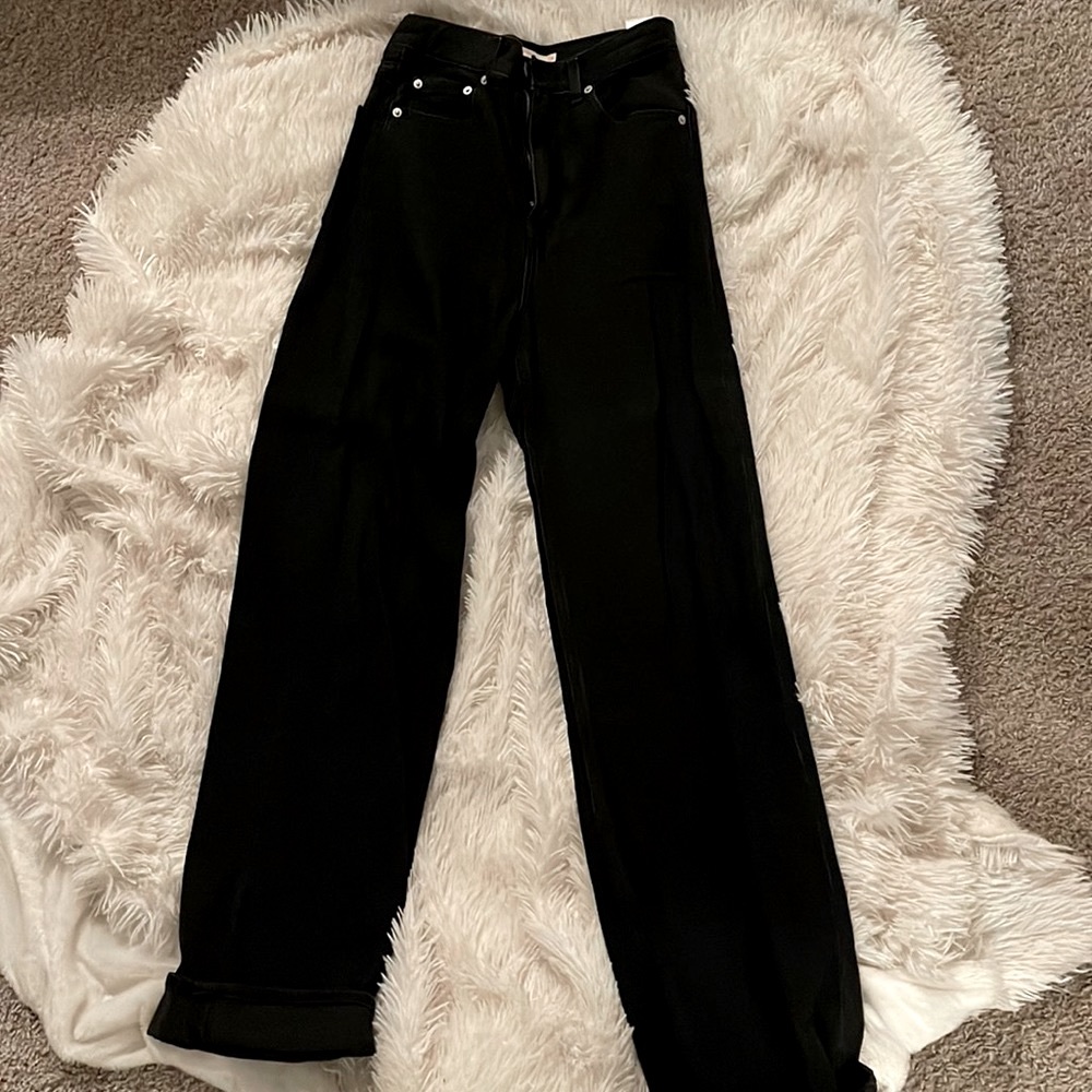 Levi's high loose 24 x 31 washed black